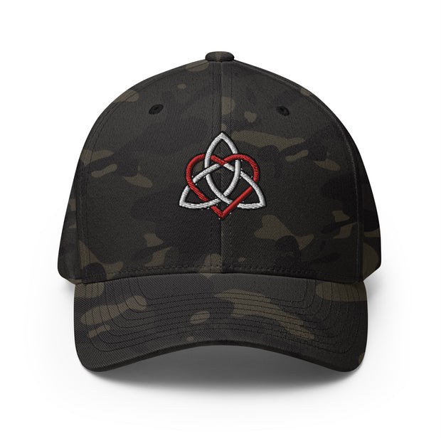 Trinity Heart, Fitted, Camo Green or Black