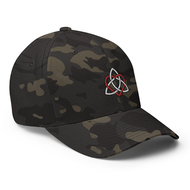 Trinity Heart, Fitted, Camo Green or Black