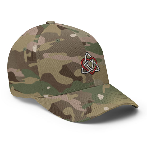 Trinity Heart, Fitted, Camo Green or Black