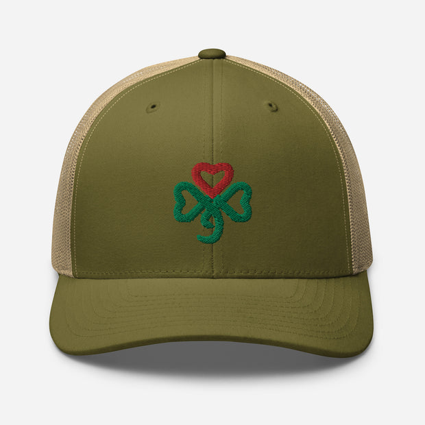 Shamrock Heart, Retro Trucker, MULTI Color