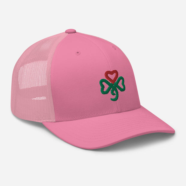 Shamrock Heart, Retro Trucker, Pink