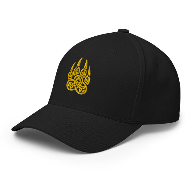 Celtic Bear Claw Gold, Fitted, Black